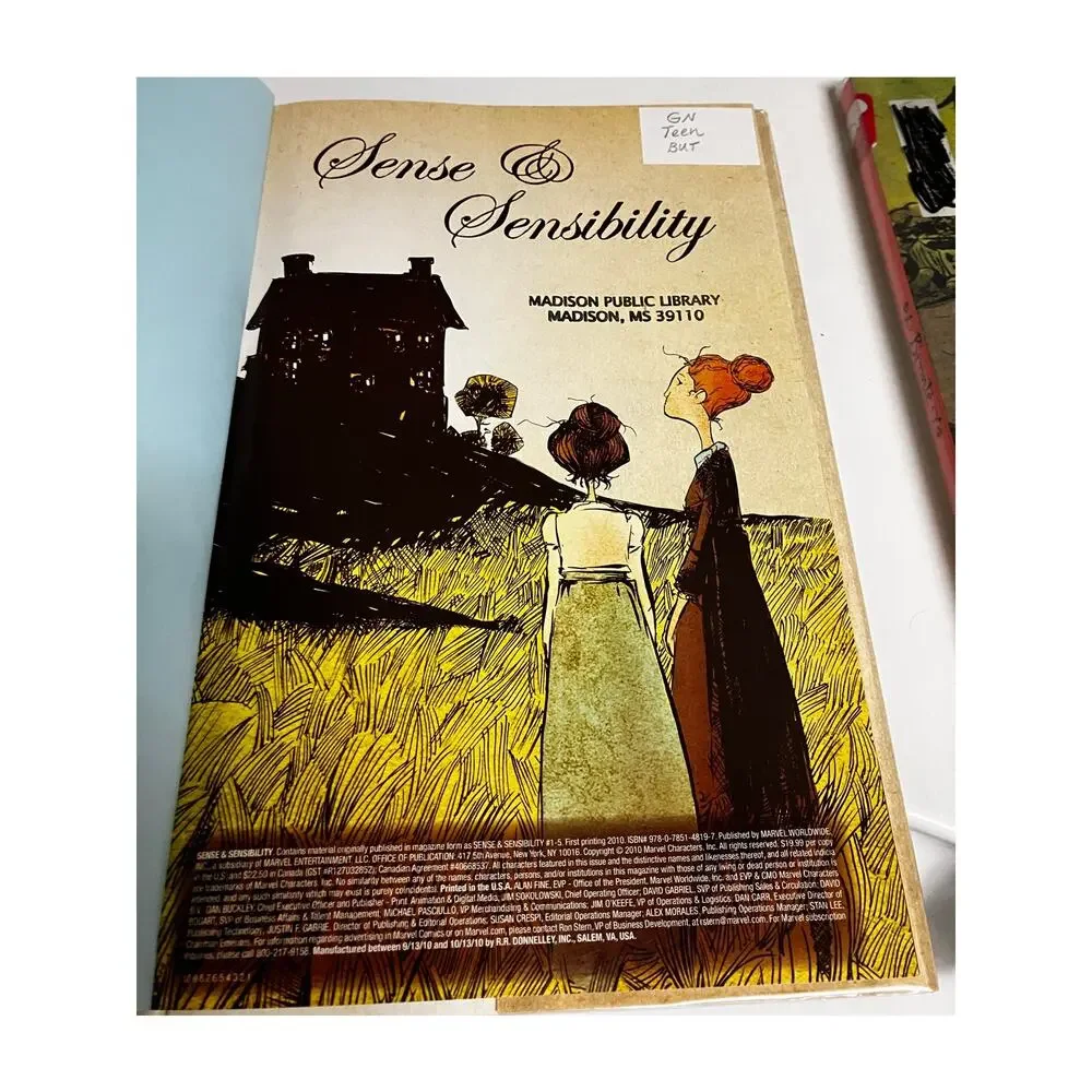 Graphic Novels Marvel’s Sense and Sensibility + Bronte Santoni Ex-Library Copies